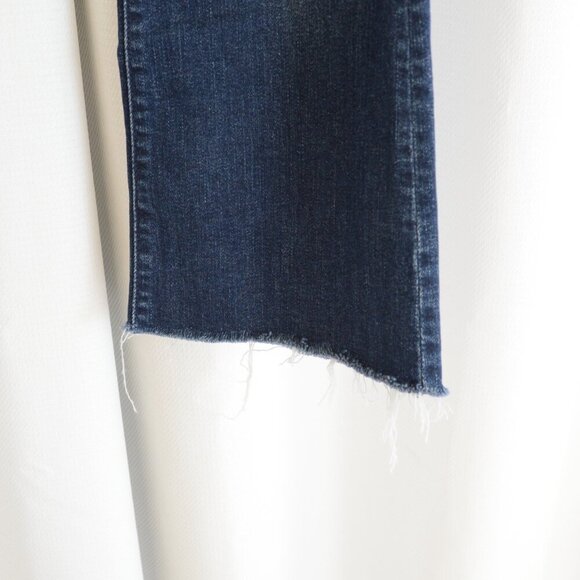 Mother Denim The Hustler Ankle Fray Jeans In Wash On The Edge Sz 24 - Picture 7 of 10